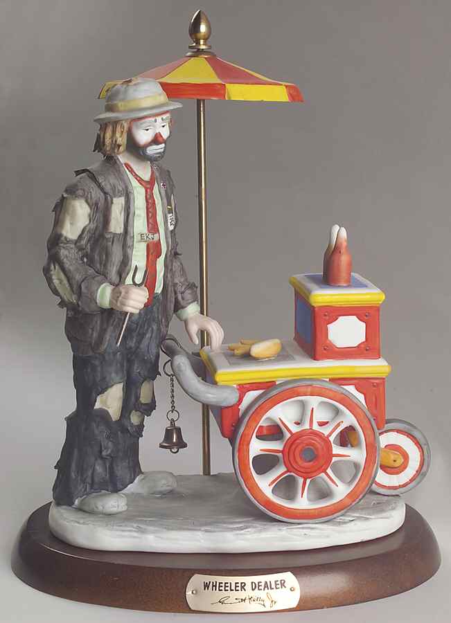 Emmett Kelly Jr-Figurine Wheeler Dealer - Boxed by Flambro-1