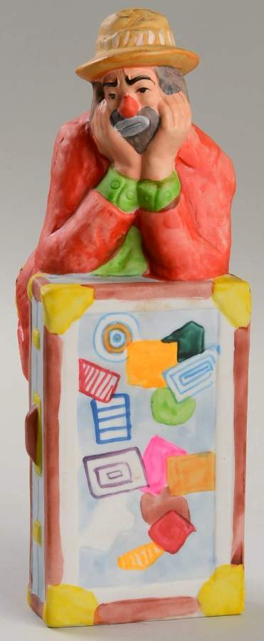Emmett Kelly Jr-Figurine Clown With Suitcase - No Box by Flambro-1