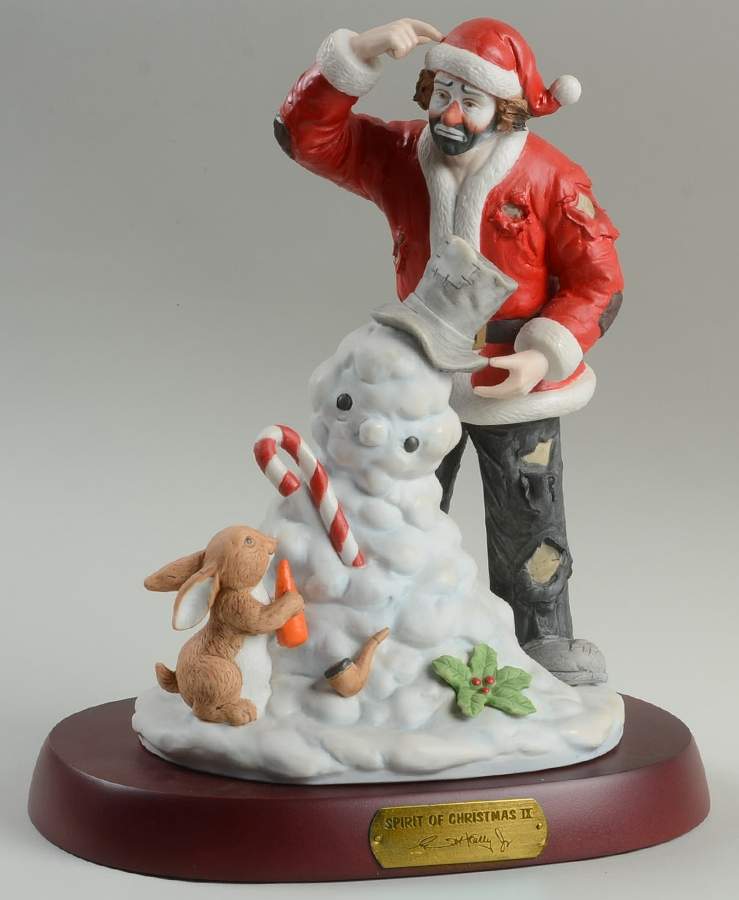 Emmett Kelly Jr-Figurine Spirit Of Christmas Ix - Boxed by Flambro-1