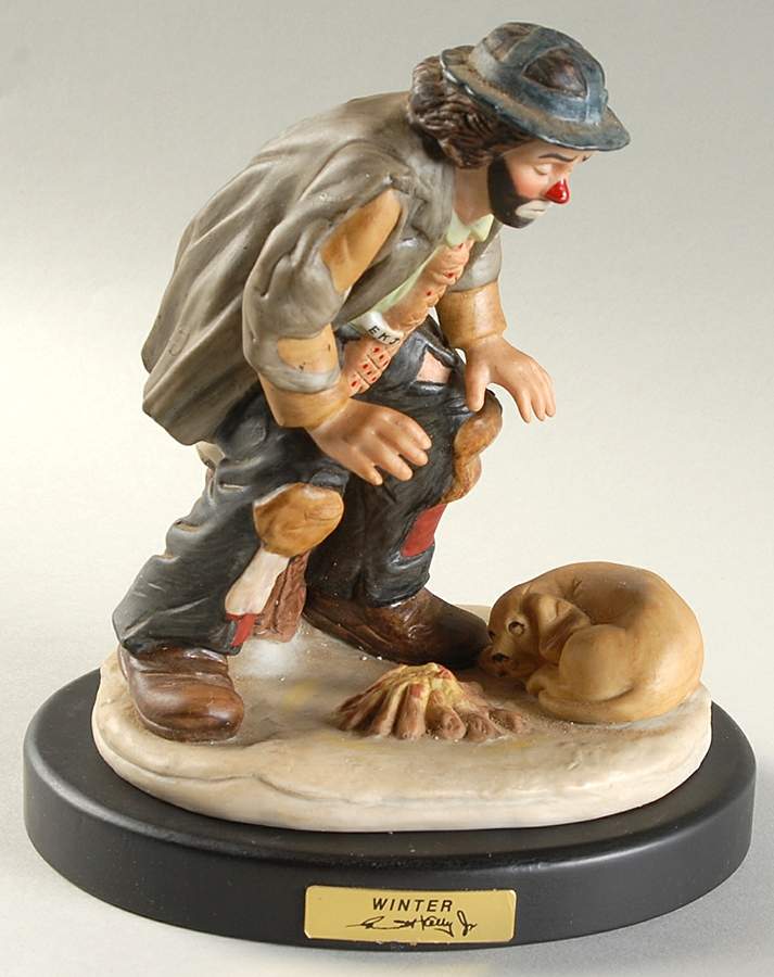 Emmett Kelly Jr-Figurine Winter-Four Seasons - Boxed by Flambro-1