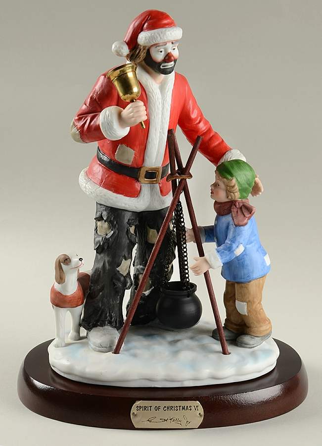 Emmett Kelly Jr-Figurine Spirit Of Christmas Vi - Boxed by Flambro-1