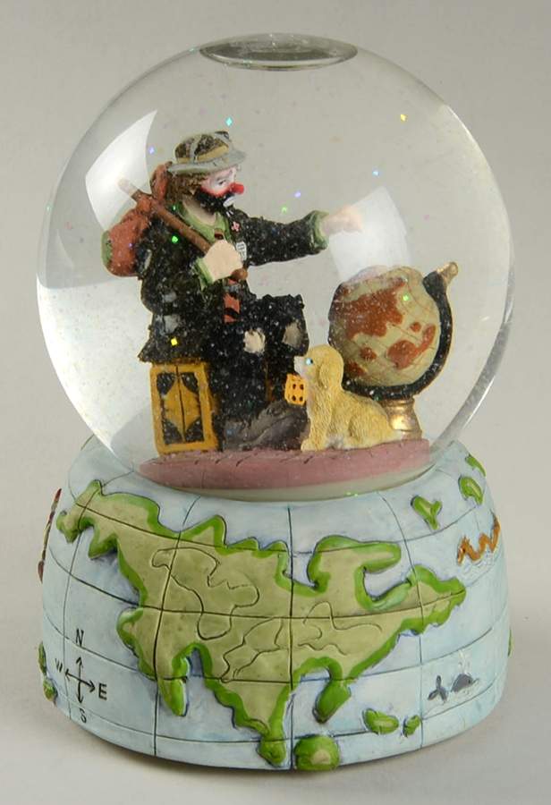 Flambro Musical Figurine World Traveller Around The World - Boxed by Flambro-1