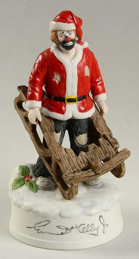 Flambro Musical Figurine Santa With Broken Sled-Jingle Bells - Boxed by Flambro-1