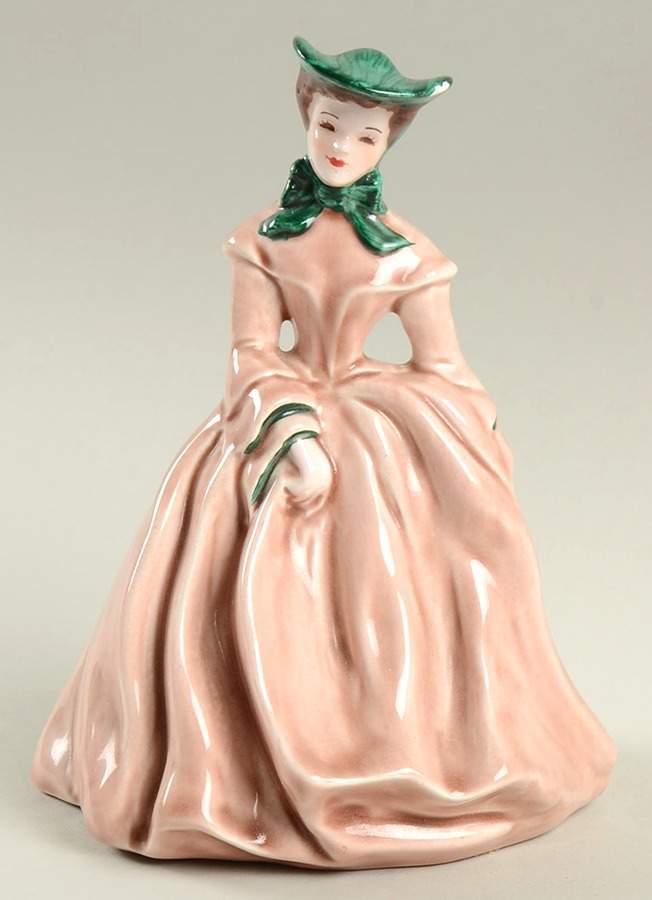 Florence Ceramics Figurine Lyn-Green & Rose - No Box by Florence Ceramics-1