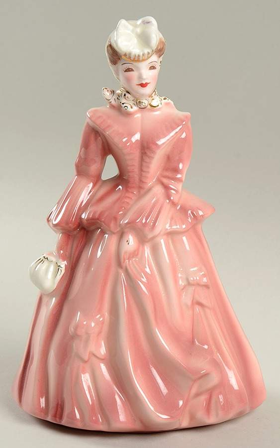 Florence Ceramics Figurine Sarah-Pink With White Trim - No Box by Florence Ceramics-1