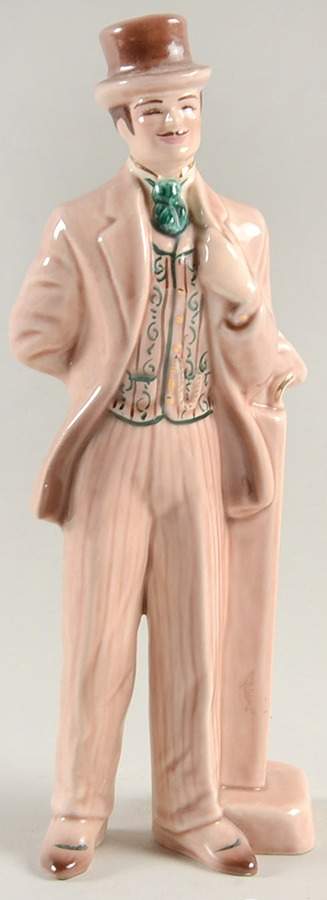 Florence Ceramics Figurine Douglas-Beige With Green Trim - No Box by Florence Ceramics-1