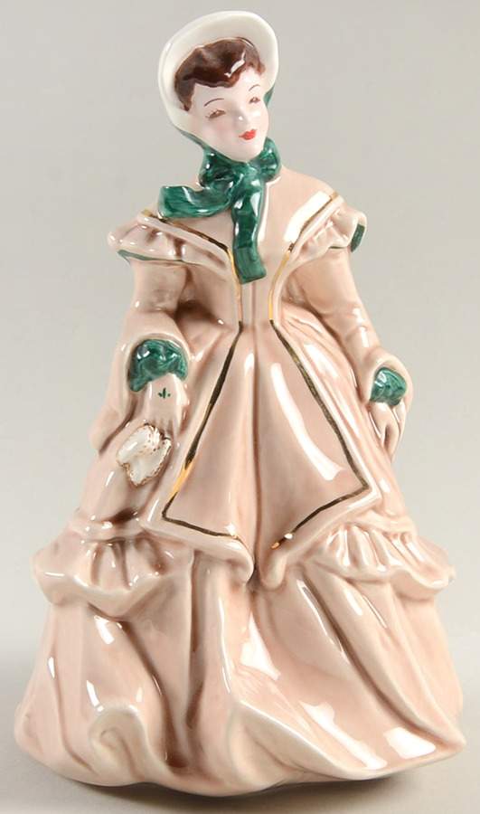 Florence Ceramics Figurine Melanie-Beige & Green - No Box by Florence Ceramics-1