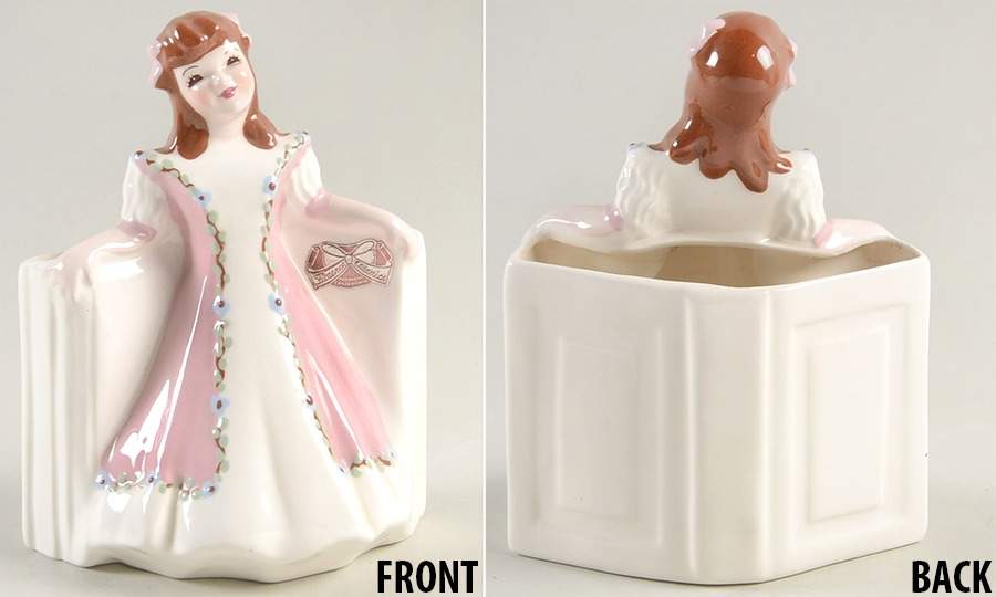 Florence Ceramics Figurine June-White & Pink - No Box by Florence Ceramics-1