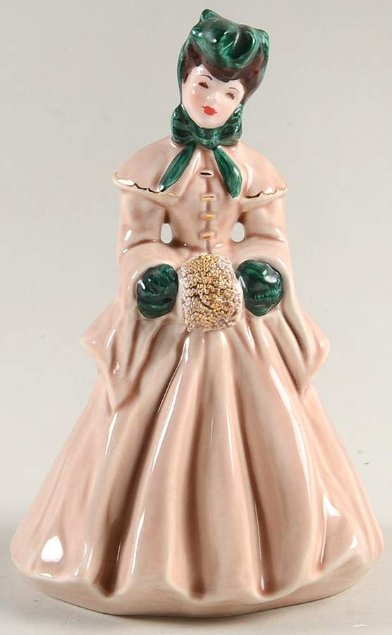 Florence Ceramics Figurine Elaine-Beige & Green - No Box by Florence Ceramics-1