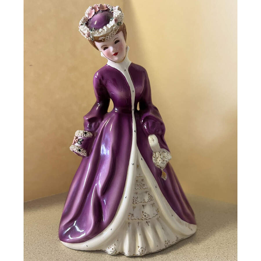 Florence Ceramics Figurine Jenette-Pink Dress & Hat - No Box by Florence Ceramics-1