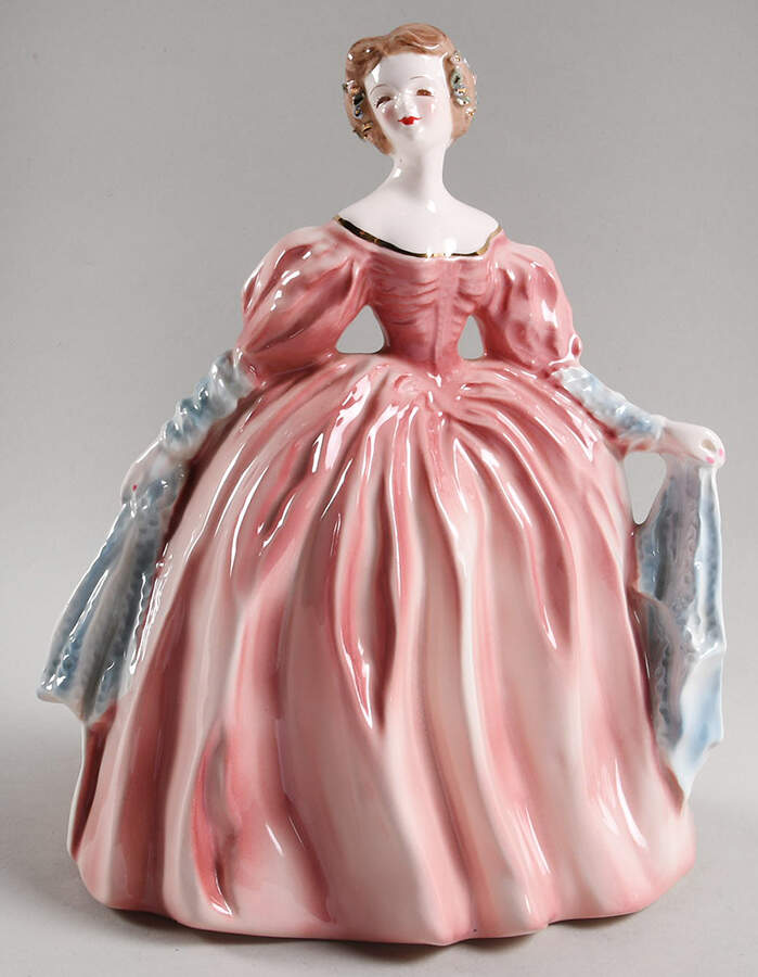 Florence Ceramics Figurine Adeline-Pink Dress - No Box by Florence Ceramics-1