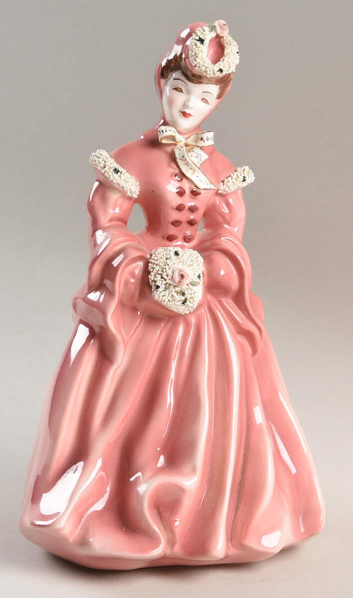 Florence Ceramics Figurine Delia-Pink Dress - No Box by Florence Ceramics-1