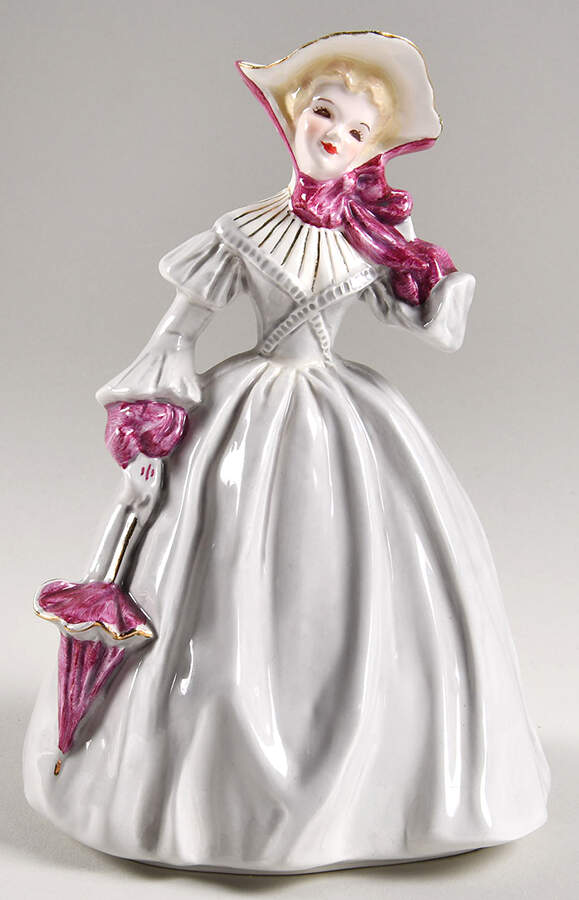 Florence Ceramics Figurine Louise-Grey & Violet - No Box by Florence Ceramics-1