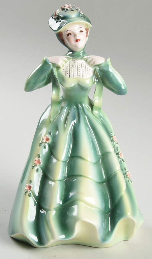 Florence Ceramics Figurine Laura-Green Fancy - No Box by Florence Ceramics-1