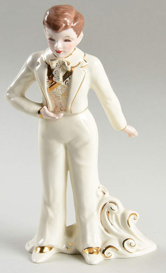 Florence Ceramics Figurine Reggie-White W/22k Gold Trim - No Box by Florence Ceramics-1