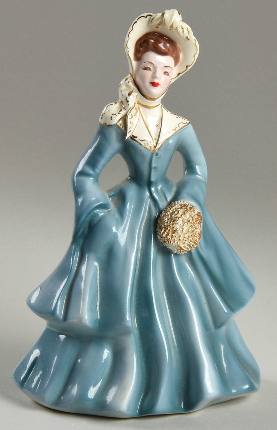 Florence Ceramics Figurine Kay-Blue W/White Trim - No Box by Florence Ceramics-1