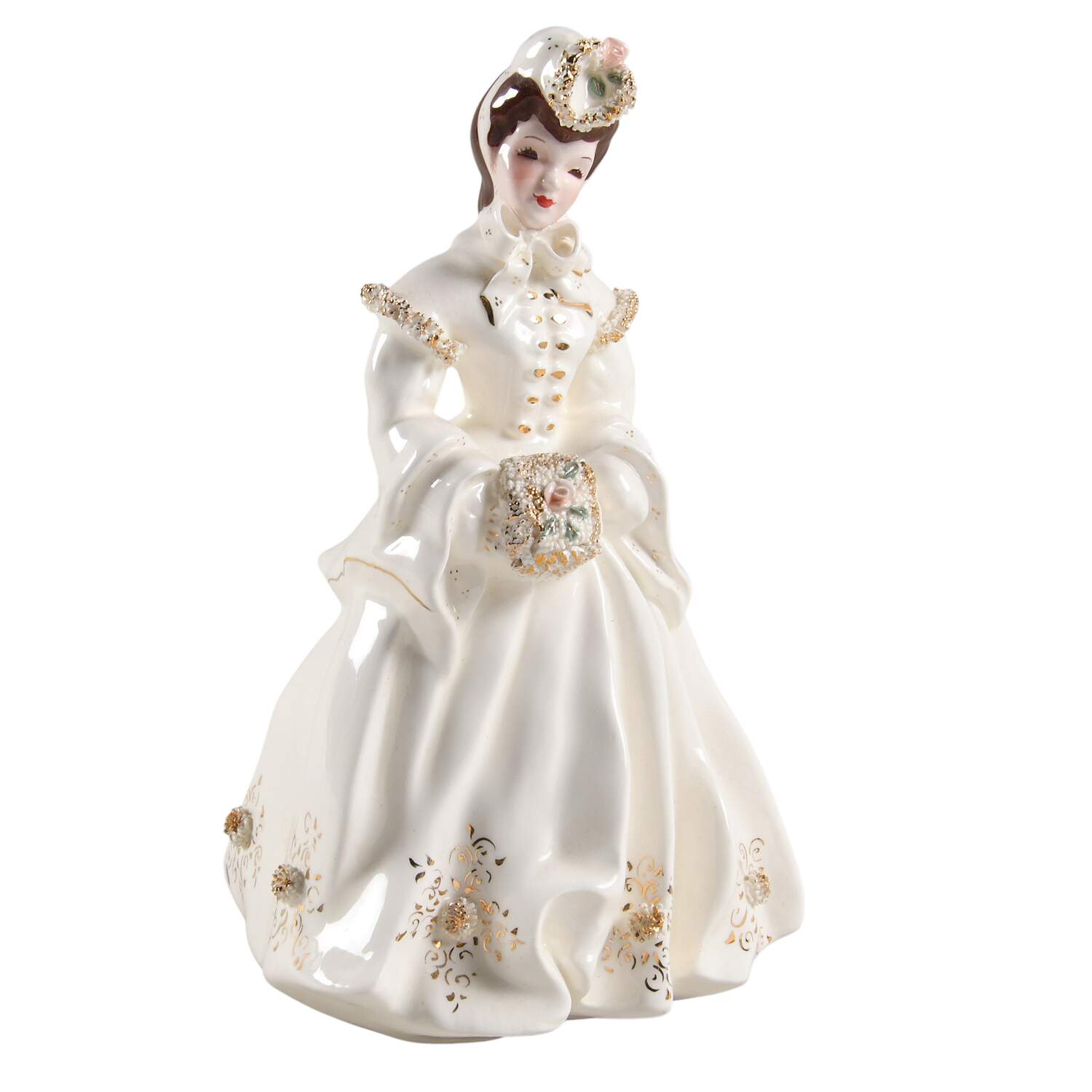 Florence Ceramics Figurine Delia-White Dress - No Box by Florence Ceramics-1
