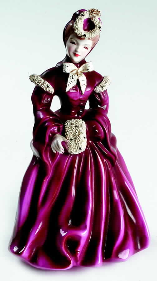 Florence Ceramics Figurine Delia-Hand Showing(Royal Red) - No Box by Florence Ceramics-1