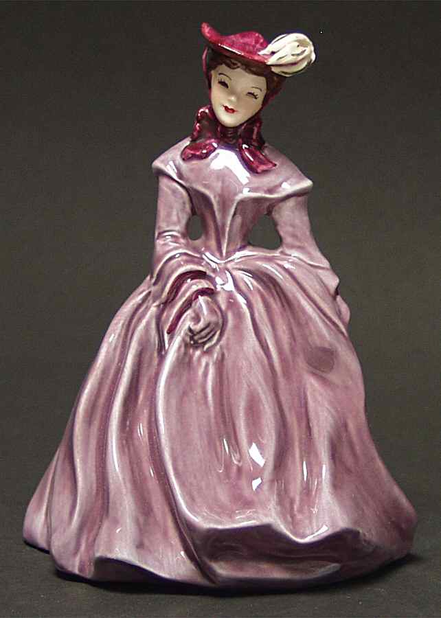 Florence Ceramics Figurine Sue-Purple Dress - No Box by Florence Ceramics-1