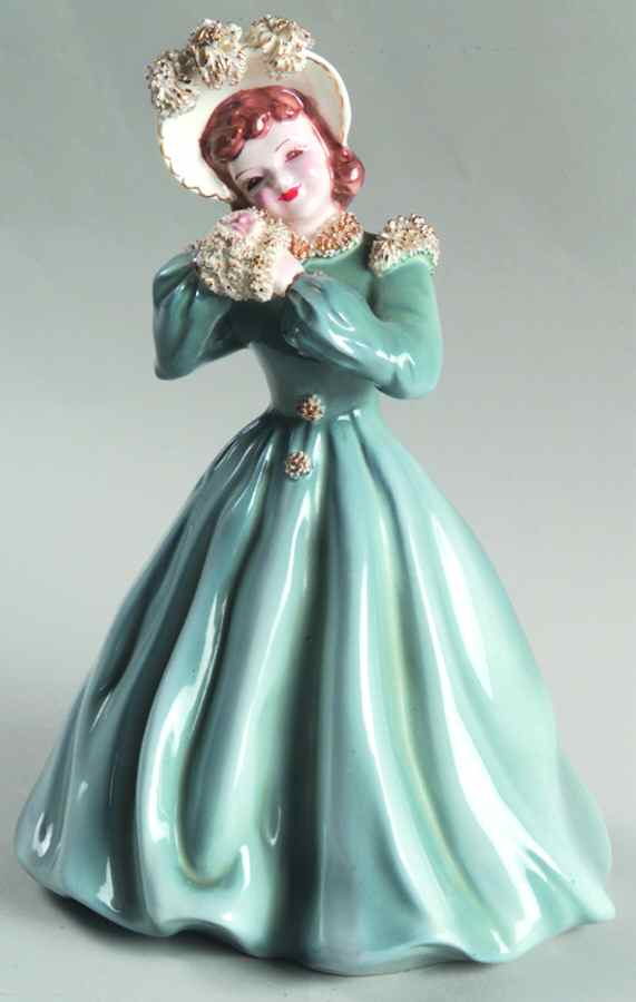 Florence Ceramics Figurine Linda Lou-Teal - No Box by Florence Ceramics-1