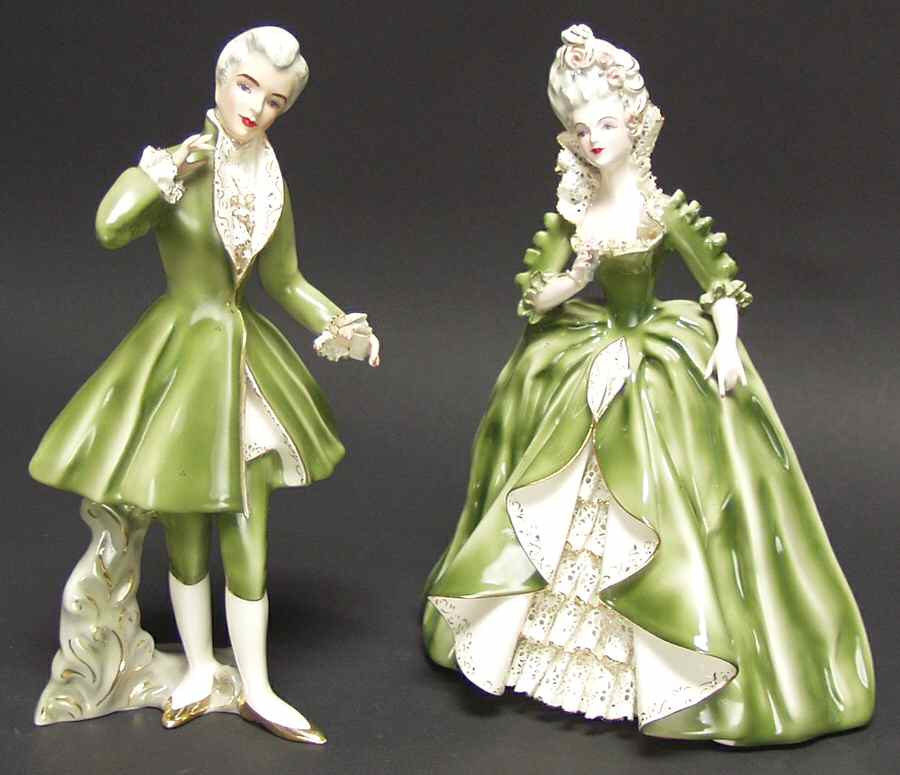 Florence Ceramics Figurine Prima Donna/Leading Man Pair - No Box by Florence Ceramics-1