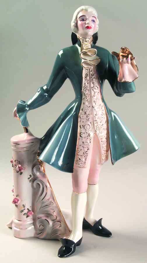 Florence Ceramics Figurine Louis Xv-Velvet Green - No Box by Florence Ceramics-1