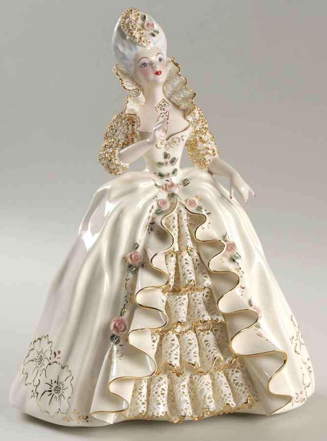 Florence Ceramics Figurine Marie Antoinette-Left Arm Down - No Box by Florence Ceramics-1