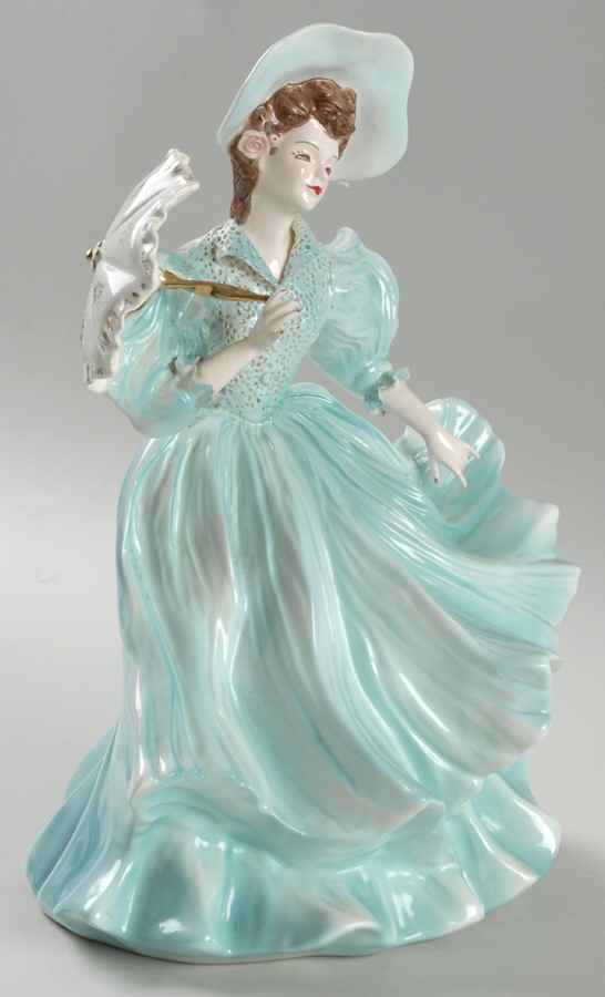 Florence Ceramics Figurine Amber-Aqua - No Box by Florence Ceramics-1