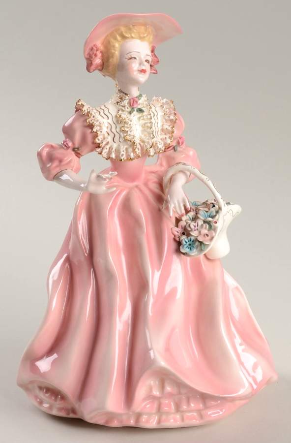 Florence Ceramics Figurine Annabel-Pink Dress - No Box by Florence Ceramics-1