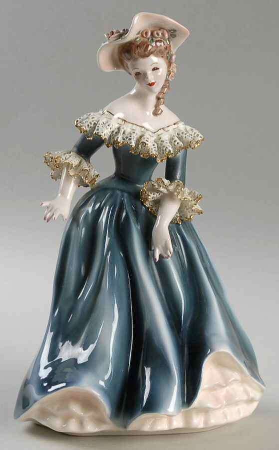 Florence Ceramics Figurine Musette Teal - No Box by Florence Ceramics-1