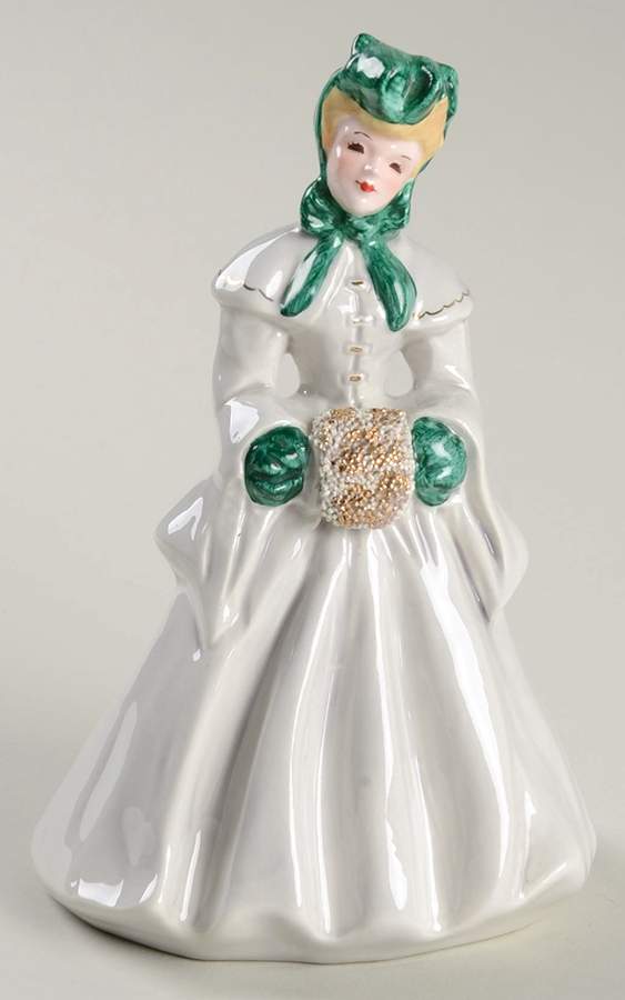 Florence Ceramics Figurine Elaine-Gray With Green - No Box by Florence Ceramics-1