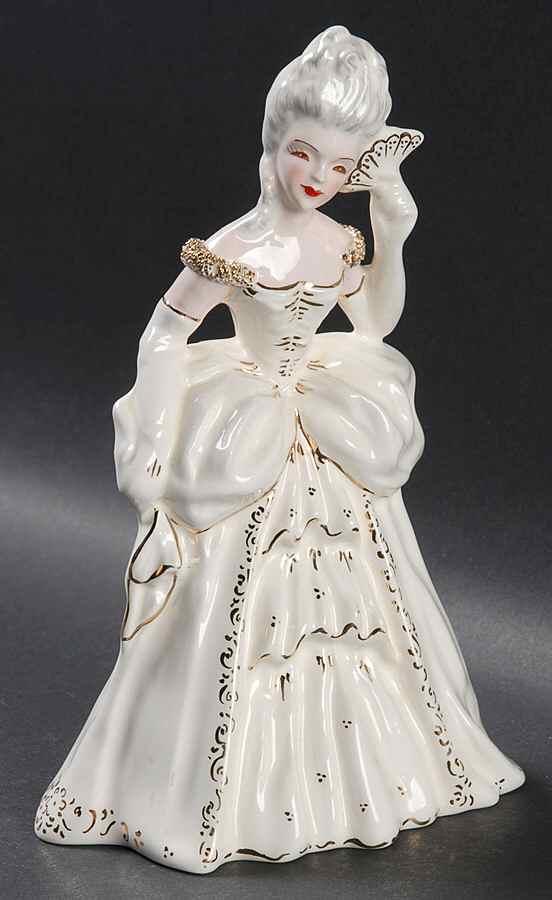 Florence Ceramics Figurine Patrice-White & Gold - No Box by Florence Ceramics-1