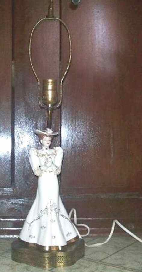 Florence Ceramics Figurine Gibson Girl-Lamp - No Box by Florence Ceramics-1