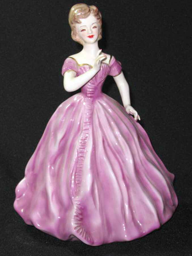Florence Ceramics Figurine Cindy-Lavender Dress - No Box by Florence Ceramics-1