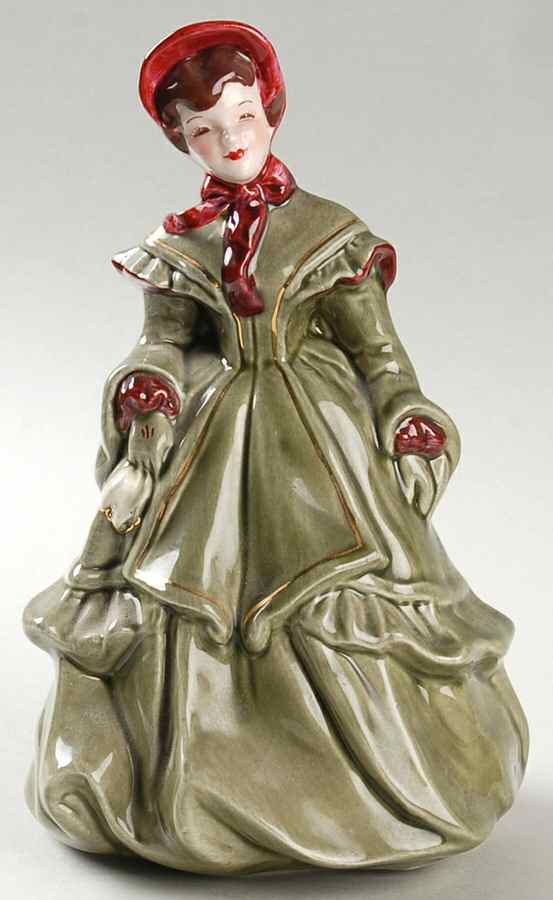 Florence Ceramics Figurine Melanie-Green & Violet - No Box by Florence Ceramics-1