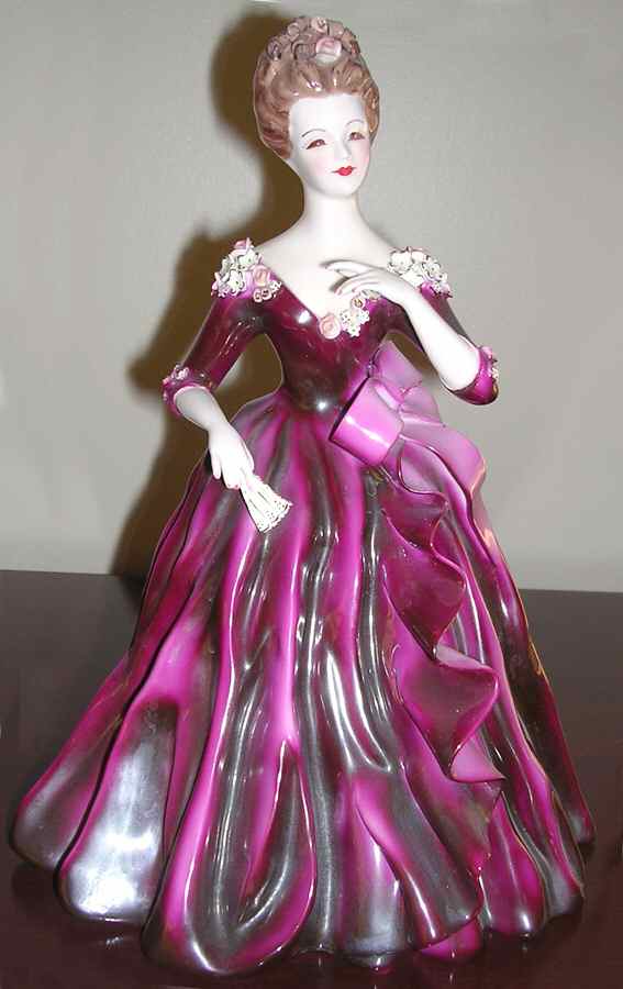 Florence Ceramics Figurine Princess-Red Dress - No Box by Florence Ceramics-1