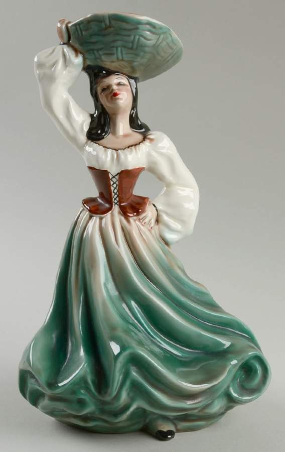 Florence Ceramics Figurine Ava-Green Skirt - No Box by Florence Ceramics-1