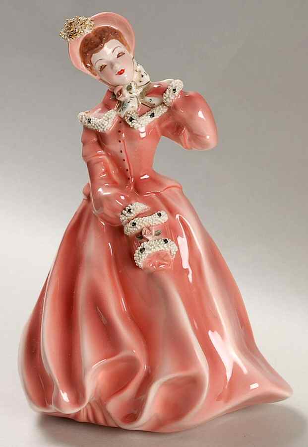 Florence Ceramics Figurine Clarissa - Pink Dress - No Box by Florence Ceramics-1