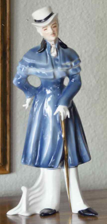 Florence Ceramics Figurine Martin-Blue Coat - No Box by Florence Ceramics-1