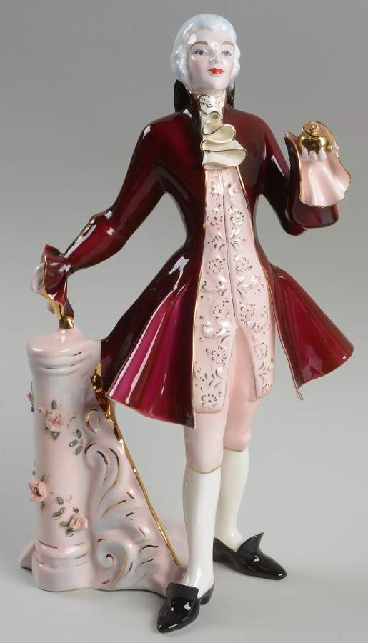 Florence Ceramics Figurine Louis Xv-Royal Red - No Box by Florence Ceramics-1