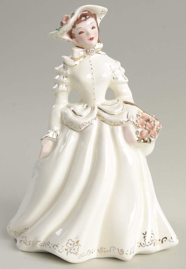 Florence Ceramics Figurine Ann-White And Gold - No Box by Florence Ceramics-1