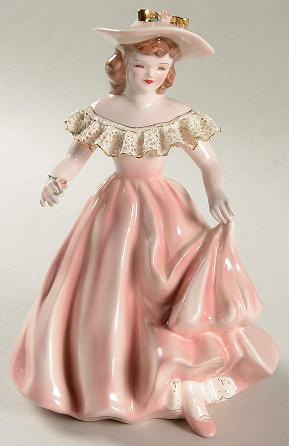 Florence Ceramics Figurine Tess-Pink Dress - No Box by Florence Ceramics-1