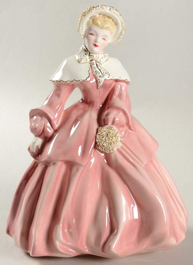 Florence Ceramics Figurine Abigail-Pink Dress-Blond - No Box by Florence Ceramics-1