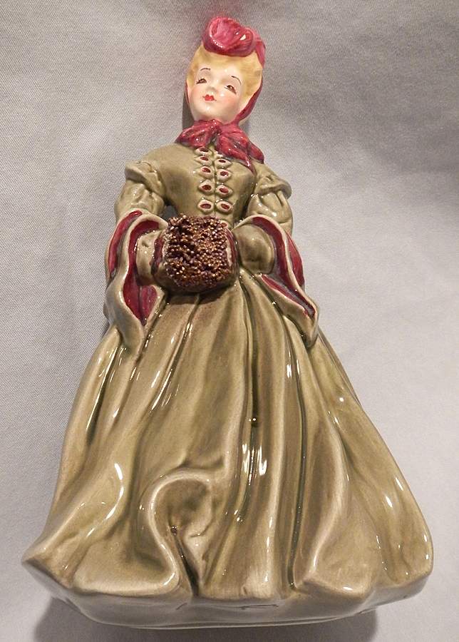 Florence Ceramics Figurine Delia-Green & Red - No Box by Florence Ceramics-1