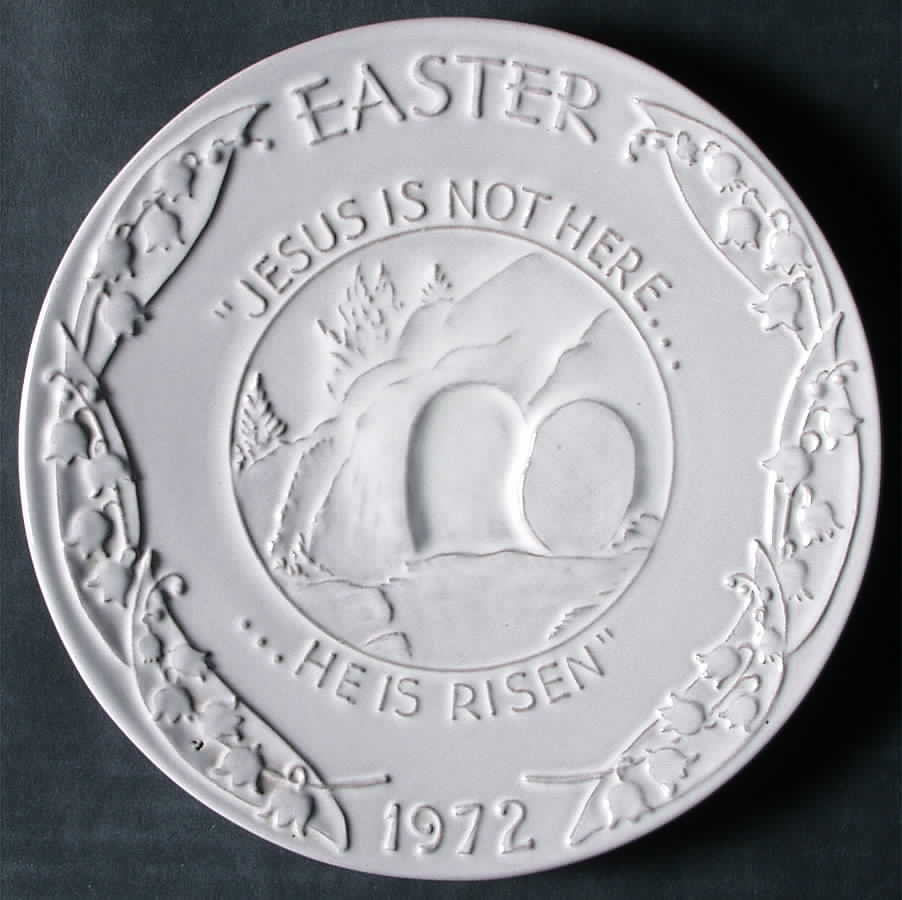 Easter Plate He Is Risen - No Box by Frankoma-1