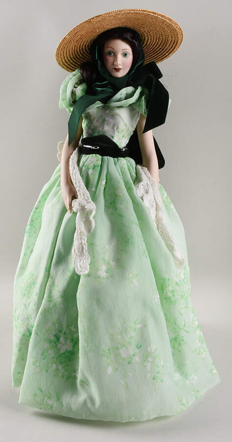 Gone with The Wind Scarlett At The Barbeque - Boxed by Franklin Mint-1