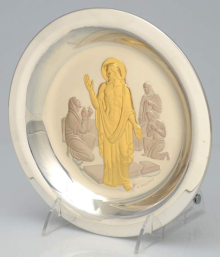 Annual Easter Plate He Is Risen By Belskie - No Box by Franklin Mint-1