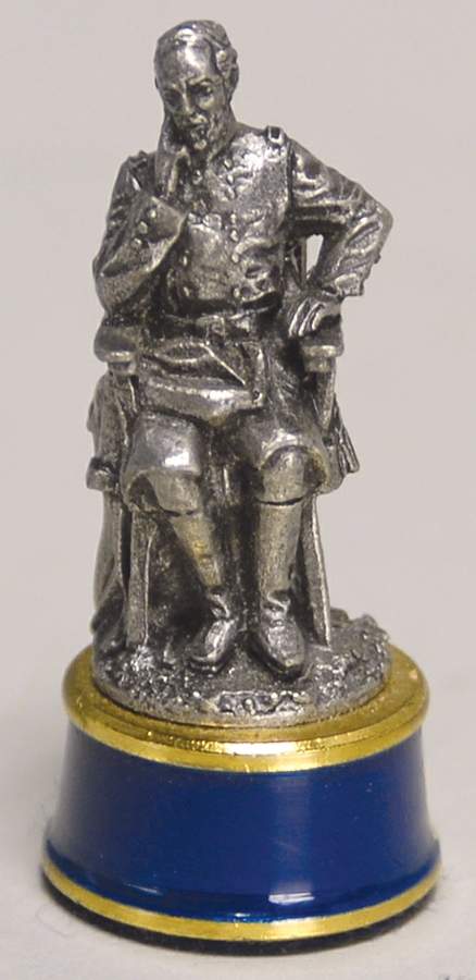 Civil War Chess Set Blue Bishop-George G Meade - Bishop 1-Black Chess Piece by Franklin Mint-1