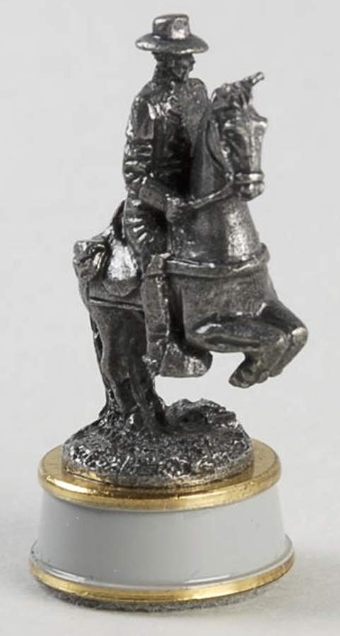 Civil War Chess Set Gray Knight-Joseph Wheeler - Knight2-White Chess Piece by Franklin Mint-1