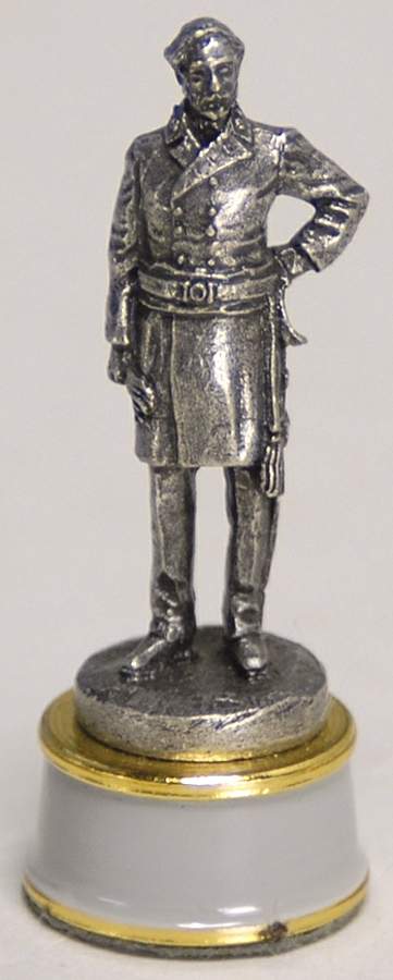 Civil War Chess Set Gray King-Robert E Lee - King-White Chess Piece by Franklin Mint-1